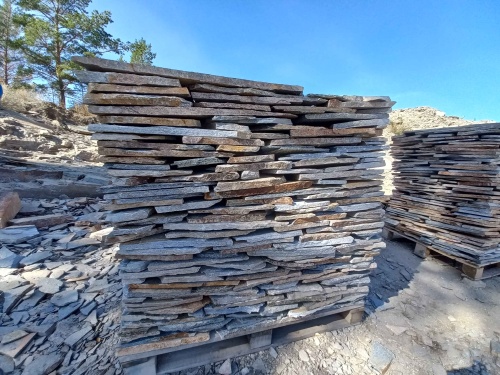 Плитняк златолит серебристый для фасада купить в Лениногорске