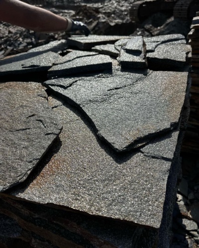 Плитняк златолит серебристый для фасада купить в Лениногорске