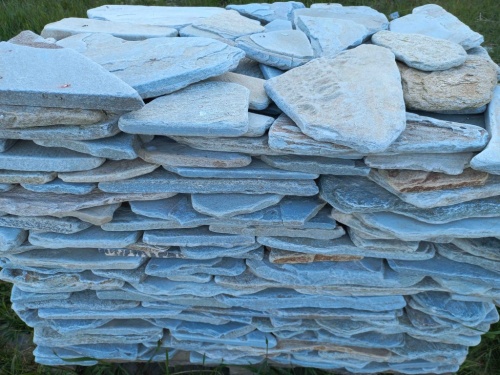 Плитняк златолит зелёный галтованный для цоколя купить в Лениногорске